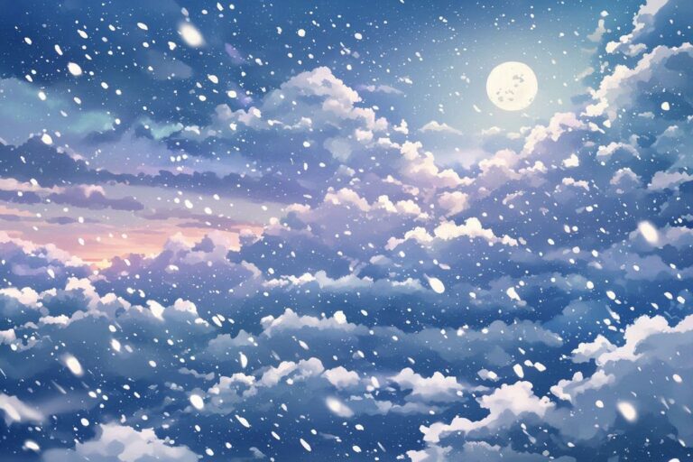 空・雲・月のイラスト素材｜商用利用可