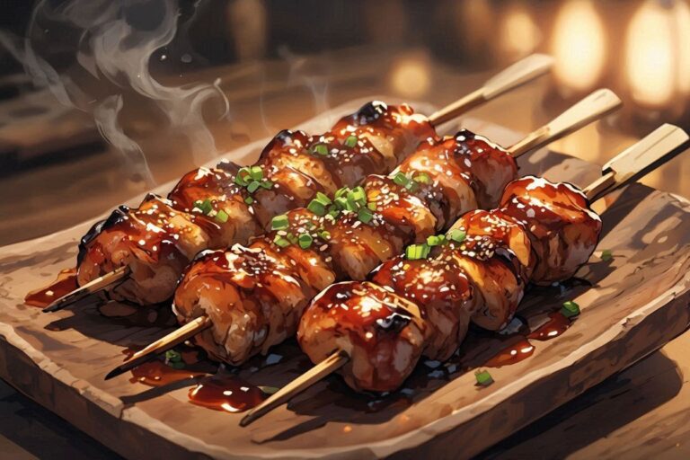 焼き鳥・照り焼き・串焼きのイラスト素材｜商用利用可