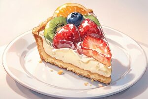 フルーツパイ・ケーキ・鮮やかなのイラスト素材｜商用利用可