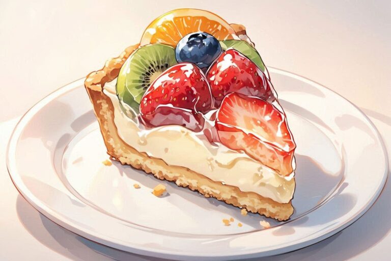 フルーツパイ・ケーキ・鮮やかなのイラスト素材｜商用利用可