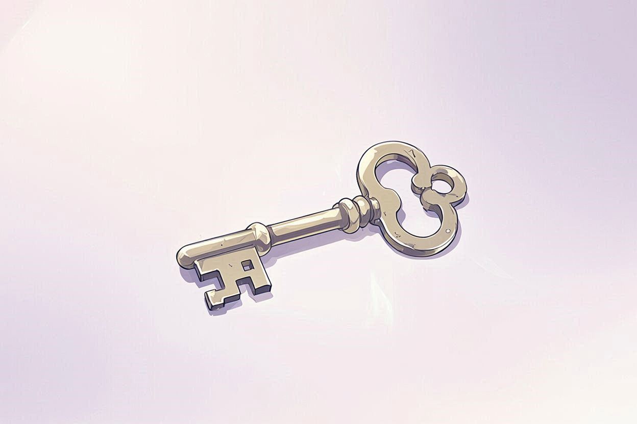 鍵・メタリック・アンダーストライクのイラスト素材