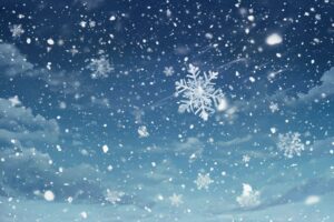 雪・雪片・空のイラスト素材