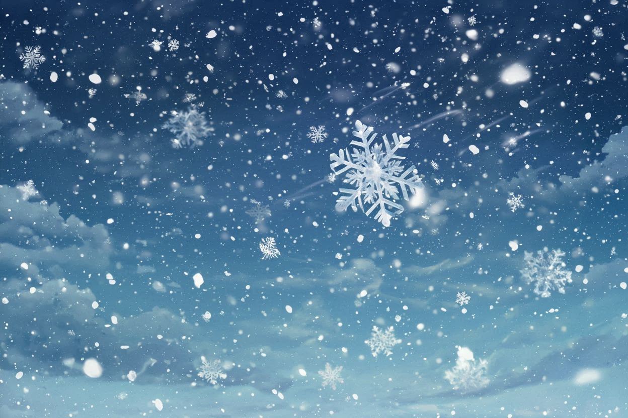 雪・雪片・空のイラスト素材