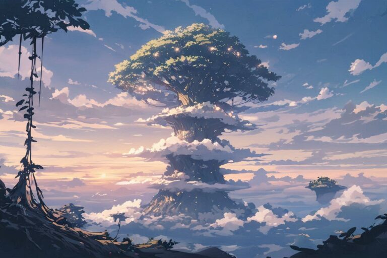 木・空・雲のイラスト素材｜商用利用可