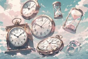 時計・砂時計・空のイラスト素材｜商用利用可