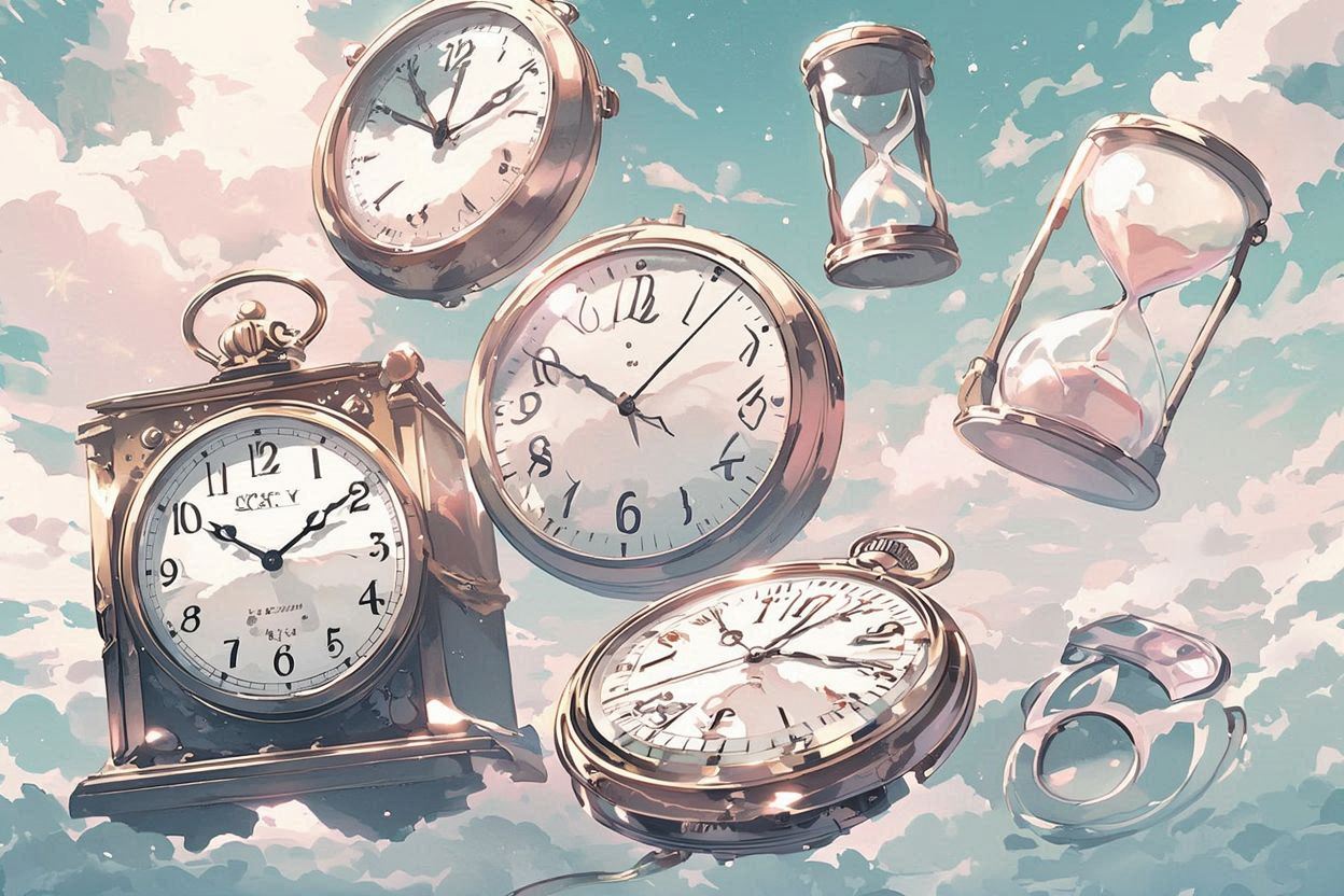 時計・砂時計・空のイラスト素材