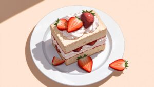 スイーツ・苺ケーキ・アイスクリームのイラスト素材｜商用利用可